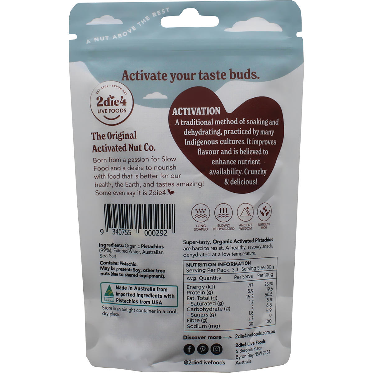 Organic Activated Pistachios