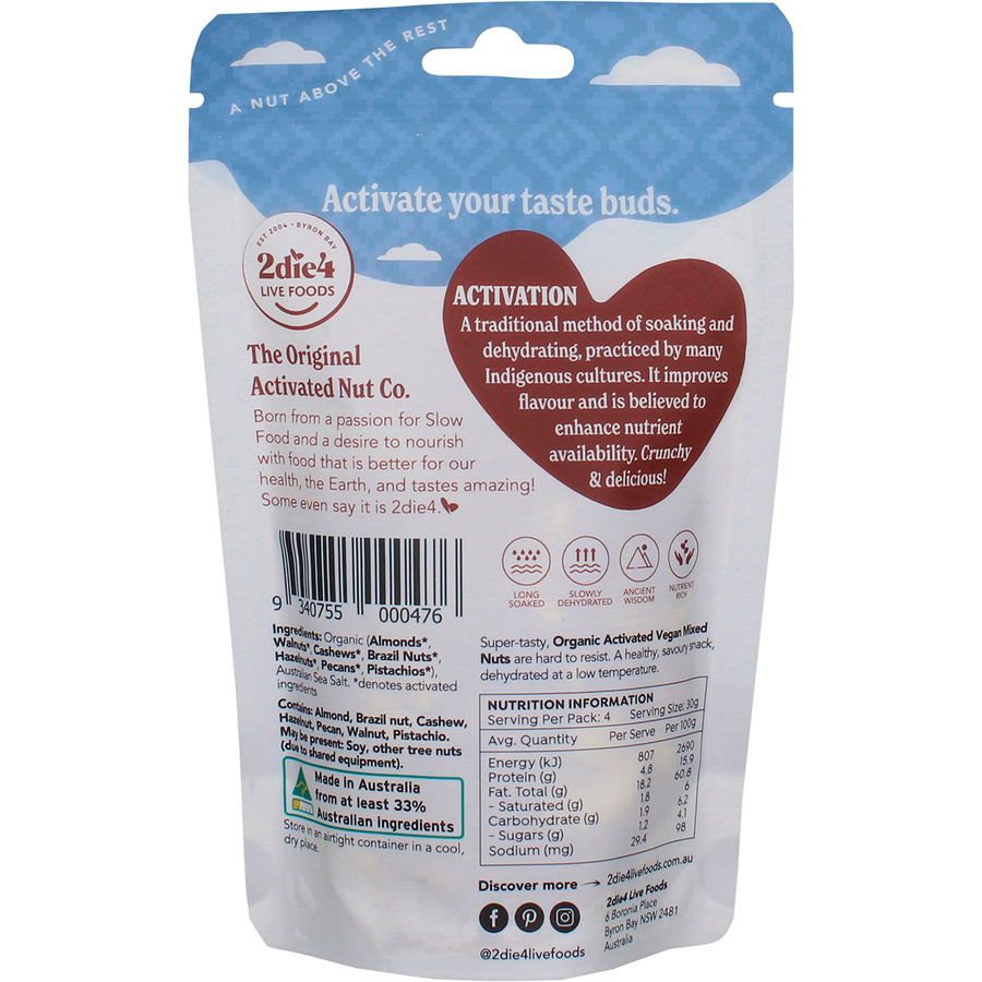 Organic Activated Mixed Nuts Vegan