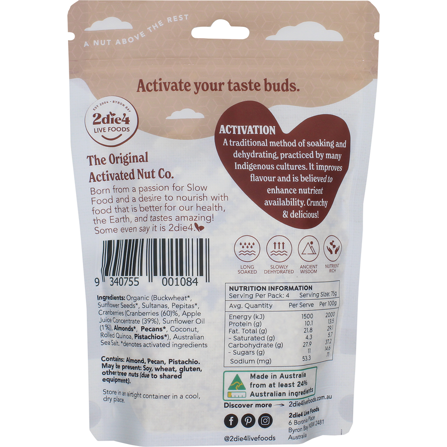 Organic Activated Muesli Vegan