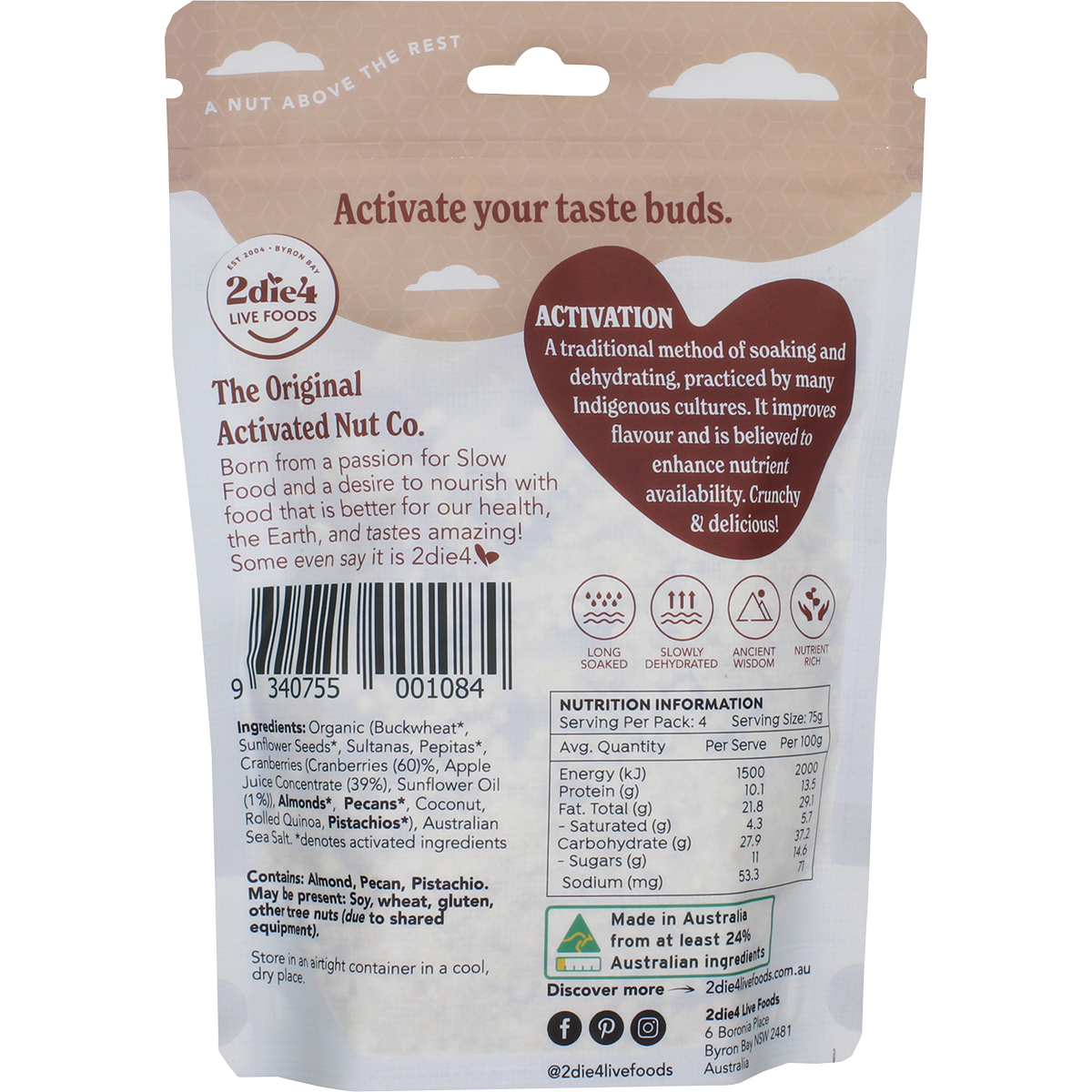Organic Activated Muesli Vegan