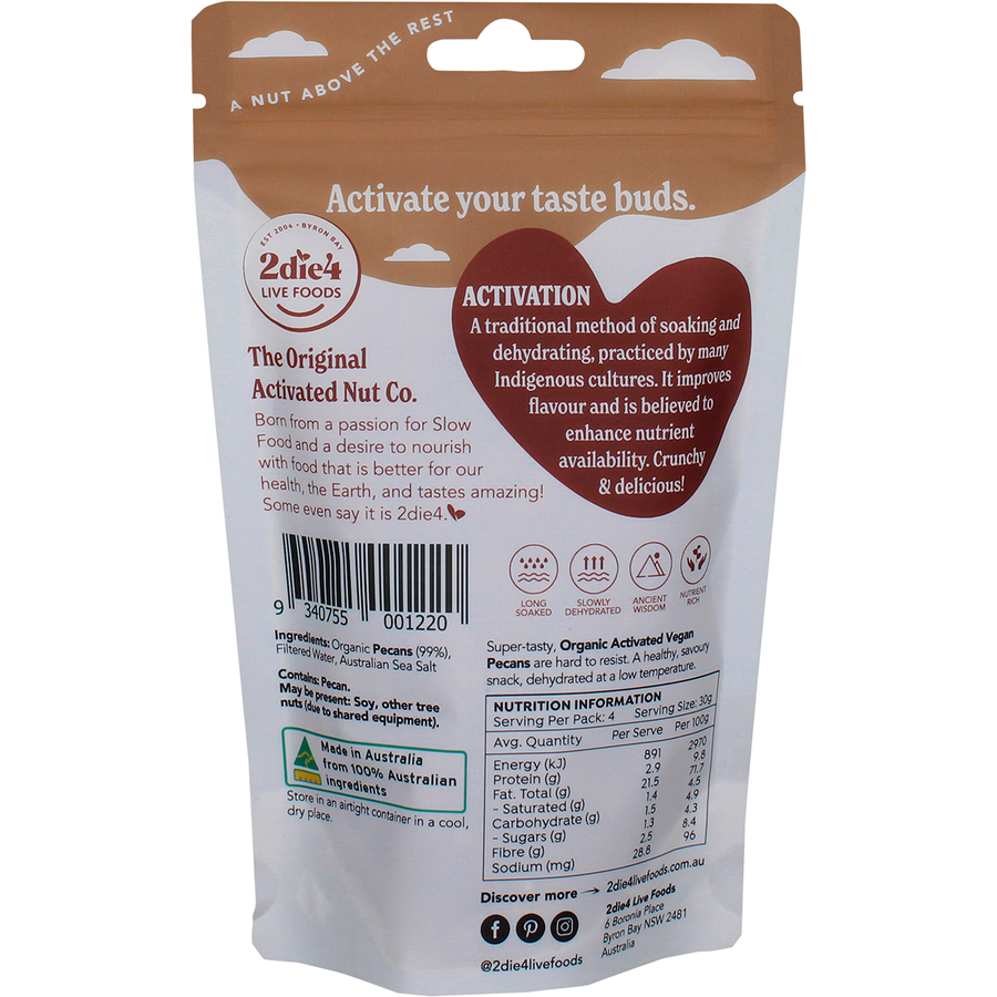 Organic Activated Pecans Vegan