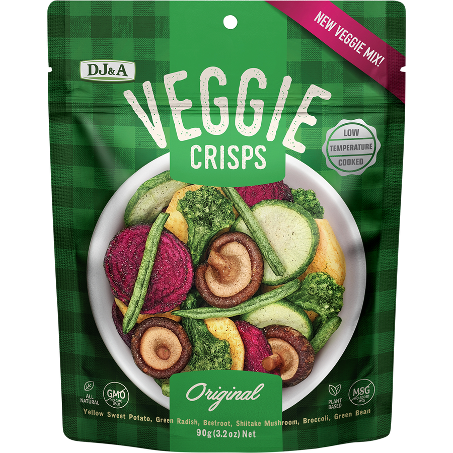 DJ&A Veggie Crisps Original snack pack 3.5 oz