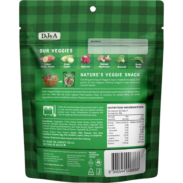 DJ&A Veggie Crisps Original