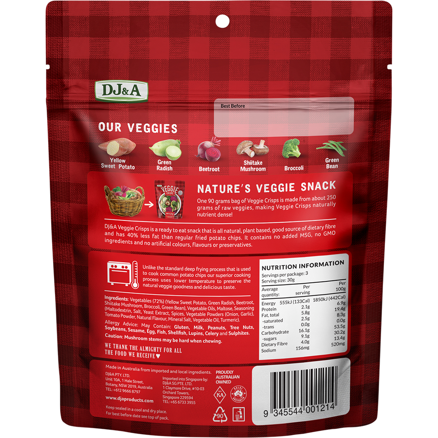 DJ&A Veggie Crisps Hot & Spicy