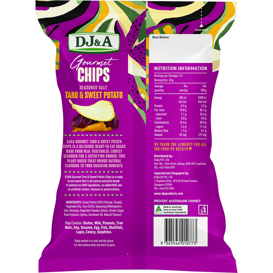 DJ&A Gourmet Chips Taro & Sweet Potato Seasoned Salt