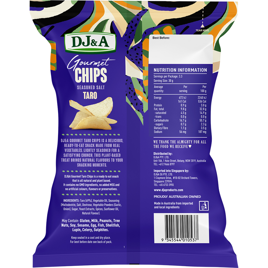 DJ&A Gourmet Chips Taro Seasoned Salt