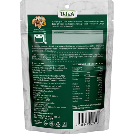 DJ&A Mixed Mushroom Crisps