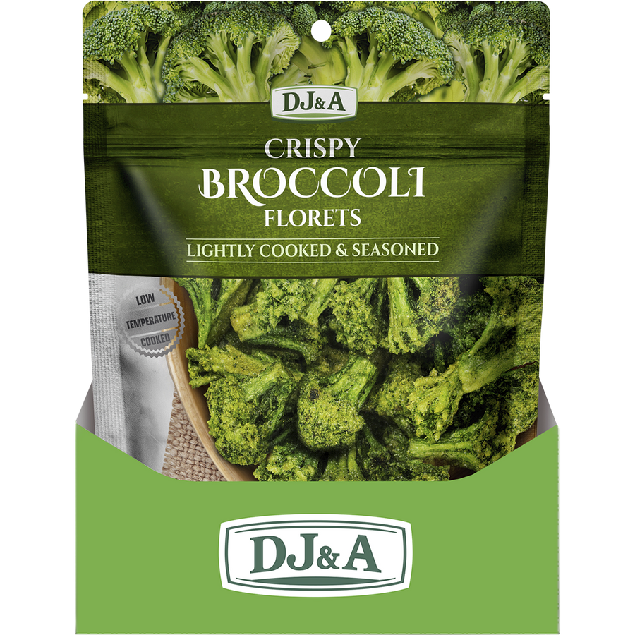 DJ&A Crispy Broccoli Florets in a crunchy snack form