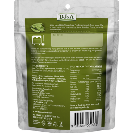 DJ&A Sugar Snap Pea Crisps
