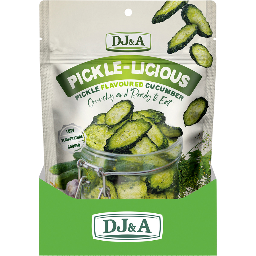 DJ&A Pickle-Licious Pickle Flavoured Cucumber Front View