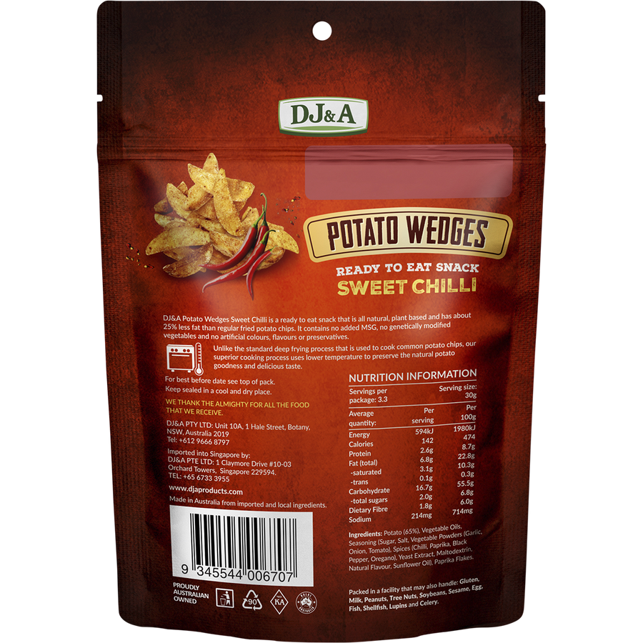 DJ&A Potato Wedges Sweet Chilli