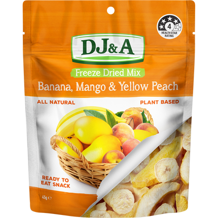 Freeze Dried Banana, Mango & Yellow Peach - Front View