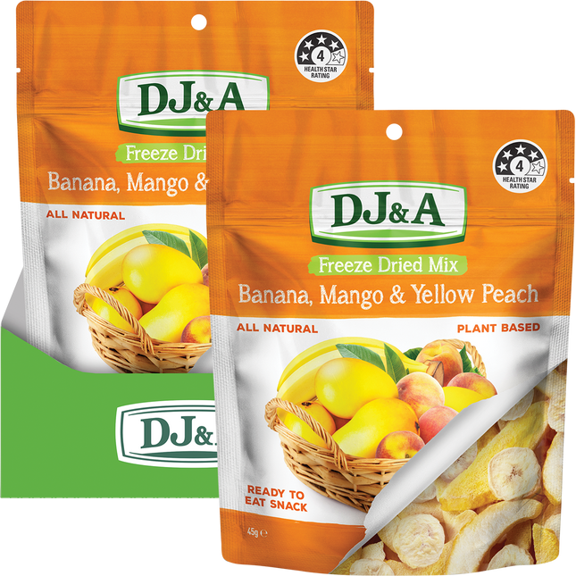 Freeze Dried Banana, Mango & Yellow Peach - Product Range