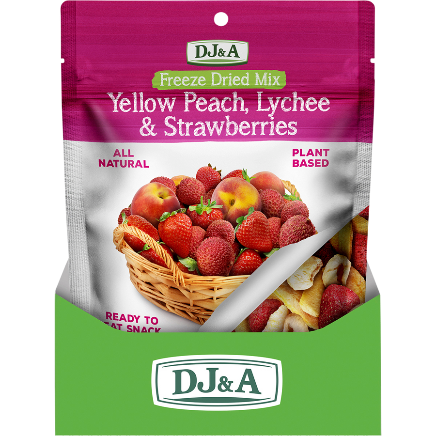 DJ&A Freeze Dried Yellow Peach, Lychee & Strawberries
