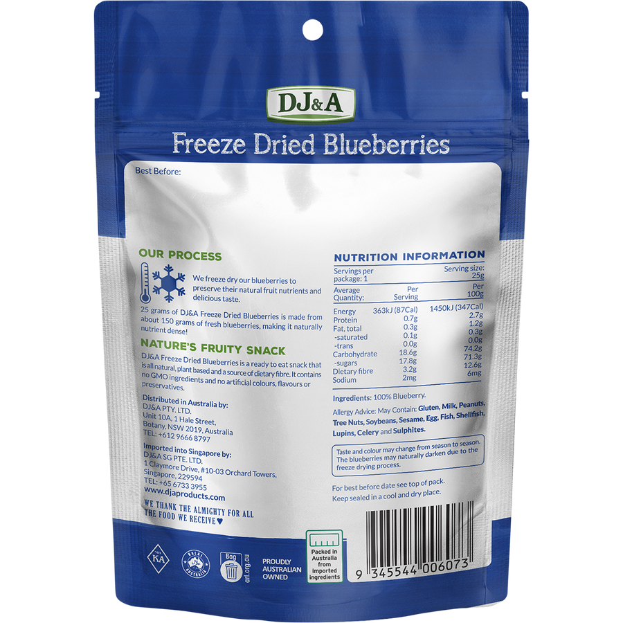 DJ&A Freeze Dried Blueberries