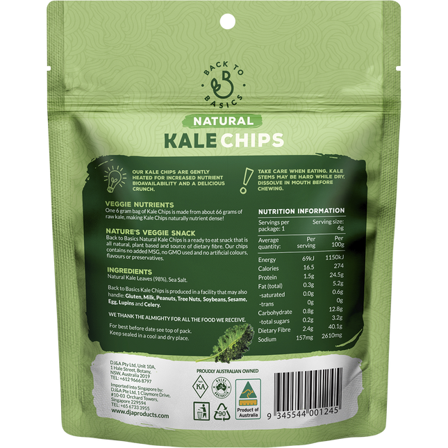 DJ&A Back to Basics Natural Kale Chips