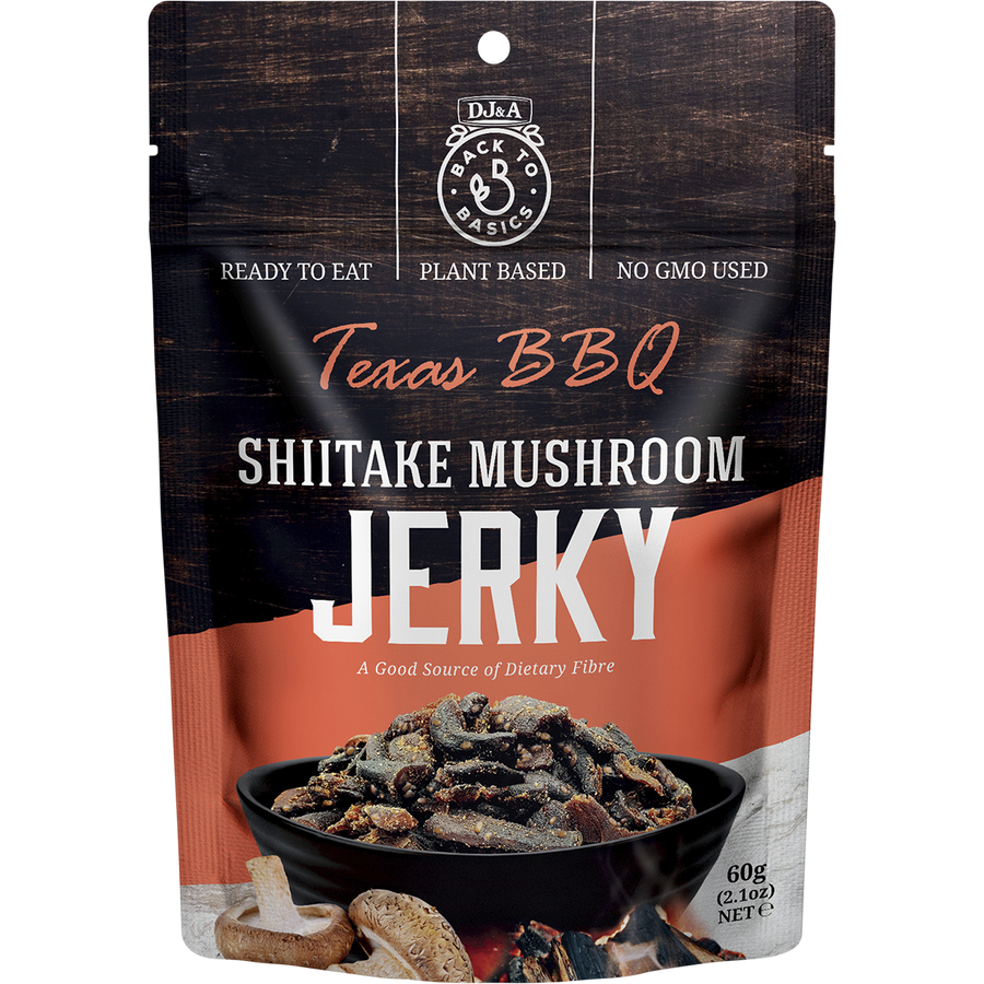 DJ&A Shiitake Mushroom Jerky Texas BBQ