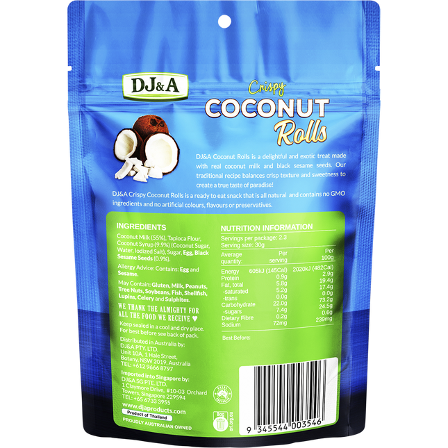 DJ&A Crispy Coconut Rolls