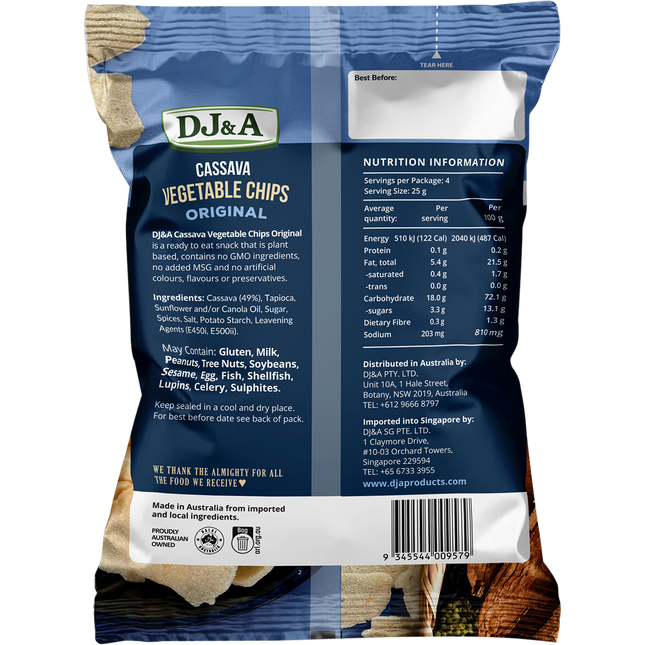 DJ&A Cassava Vegetable Chips Original