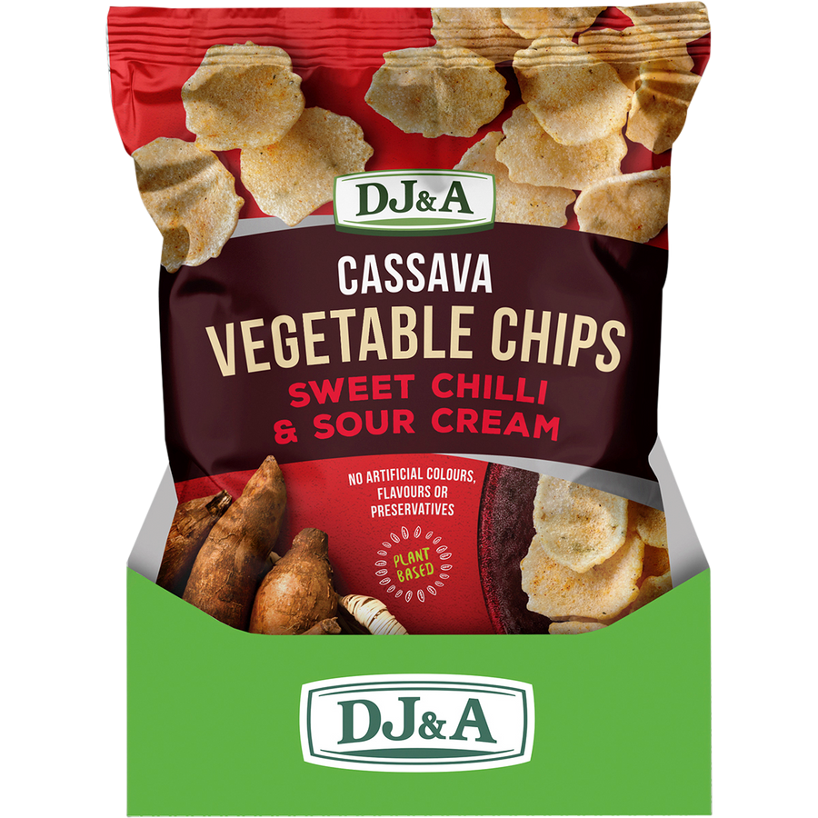 DJ&A Cassava Vegetable Chips Sweet Chilli & Sour Cream
