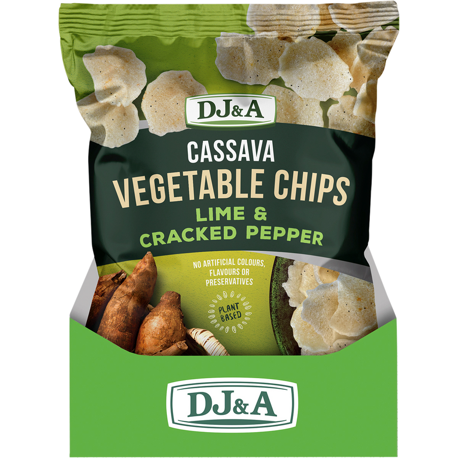 DJ&A Cassava Vegetable Chips Lime & Cracked Pepper