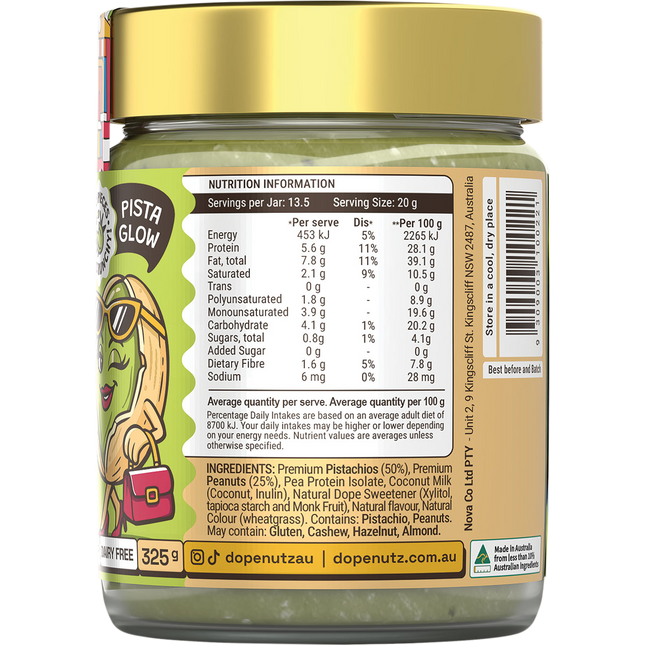 DOPE NUTZ Peanut Butter Pistachio Delight