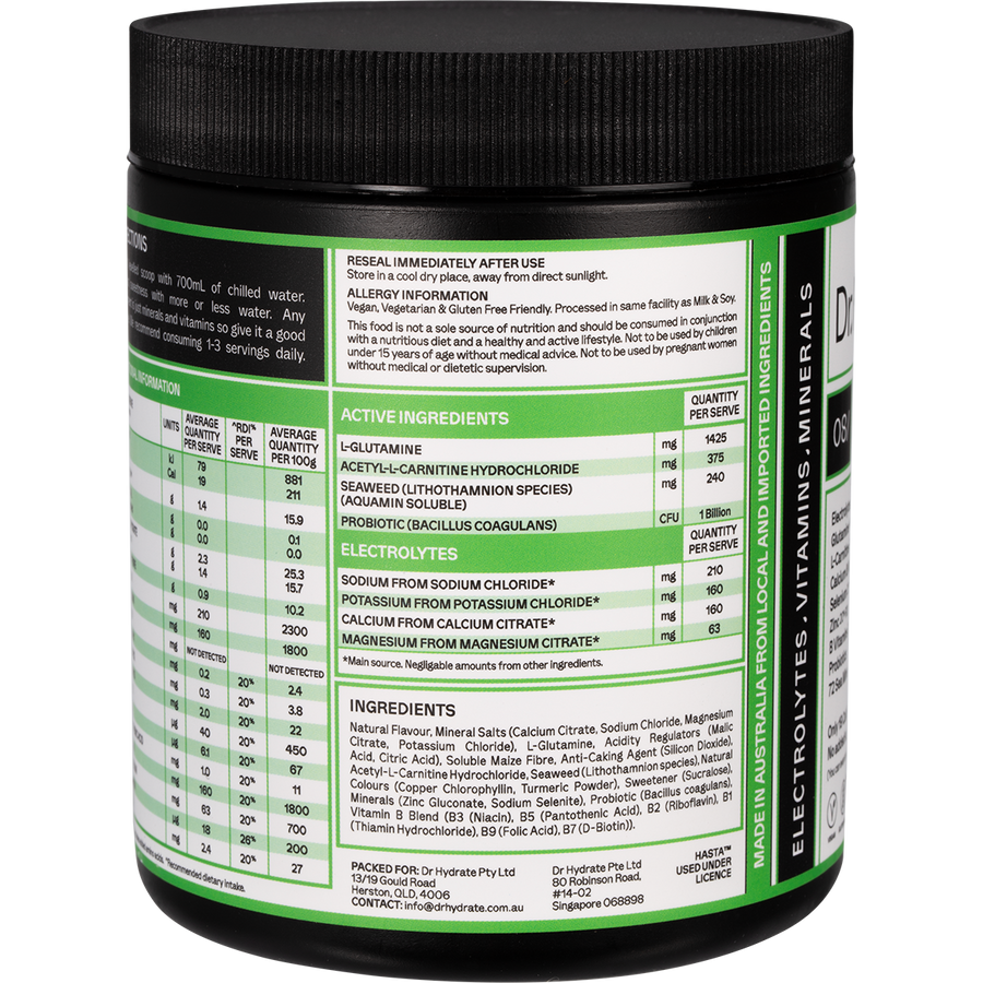 Dr. Hydrate All-In-One Hydration Drink Hasta Cert Green Apple