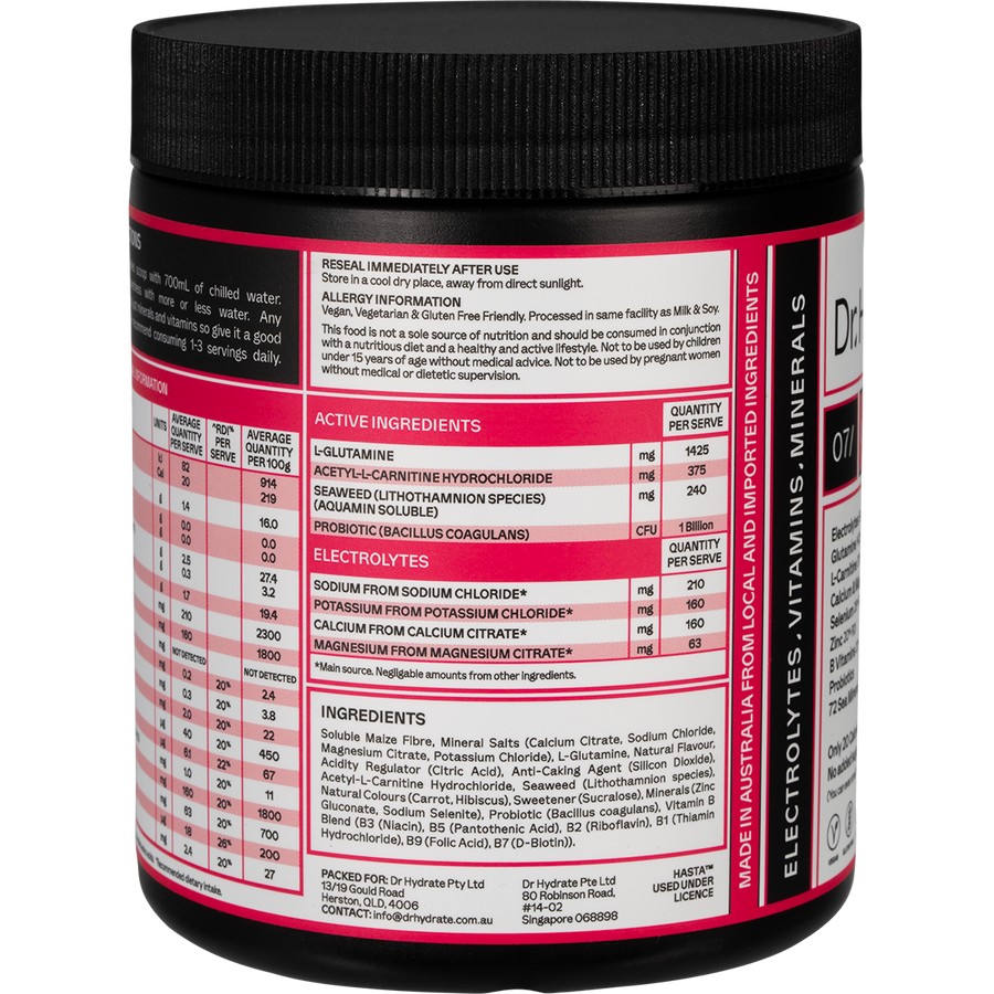 DR. HYDRATE All-In-One Hydration Drink Raspberry