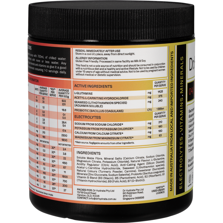 Dr. Hydrate All-In-One Hydration Drink Hasta Cert Strawberry Kiwi