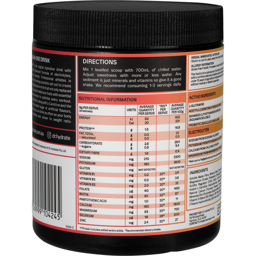 Dr. Hydrate All-In-One Hydration Drink Hasta Cert Strawberry Kiwi