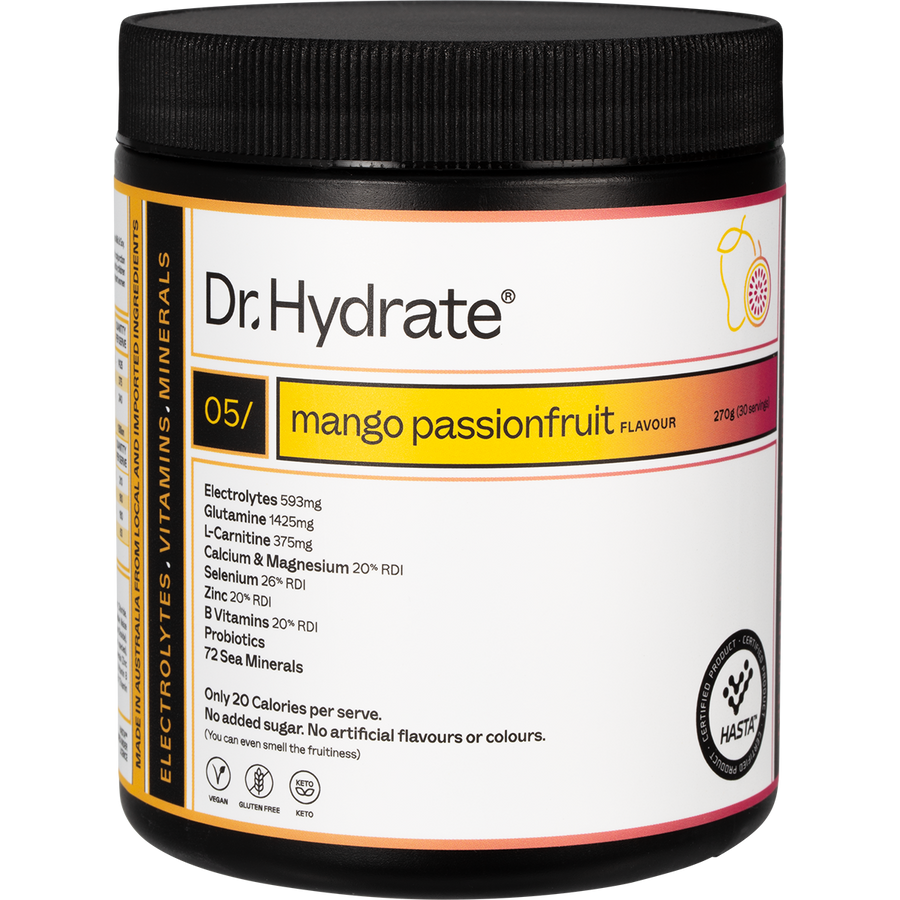 Dr. Hydrate All-In-One Hydration Drink Hasta Cert Mango Passionfruit
