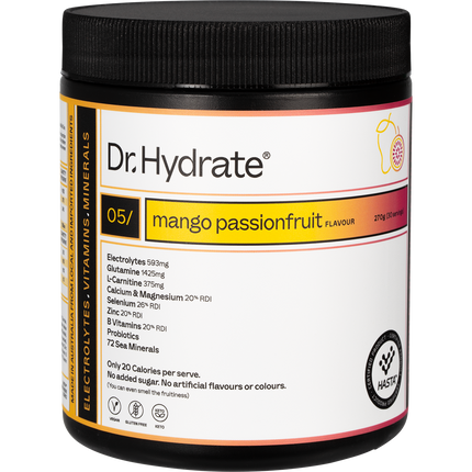 Dr. Hydrate All-In-One Hydration Drink Hasta Cert Mango Passionfruit