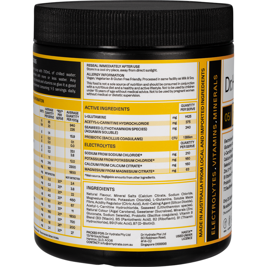Dr. Hydrate All-In-One Hydration Drink Hasta Cert Mango Passionfruit