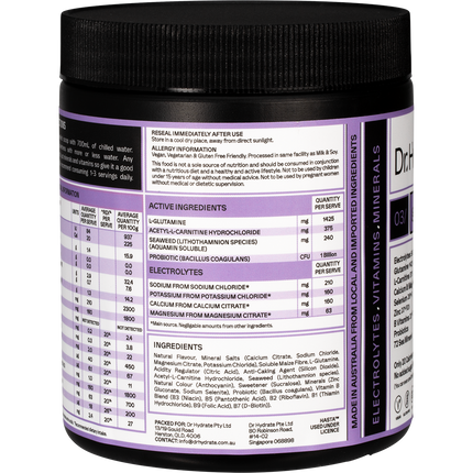 Dr. Hydrate All-In-One Hydration Drink Hasta Cert Grape