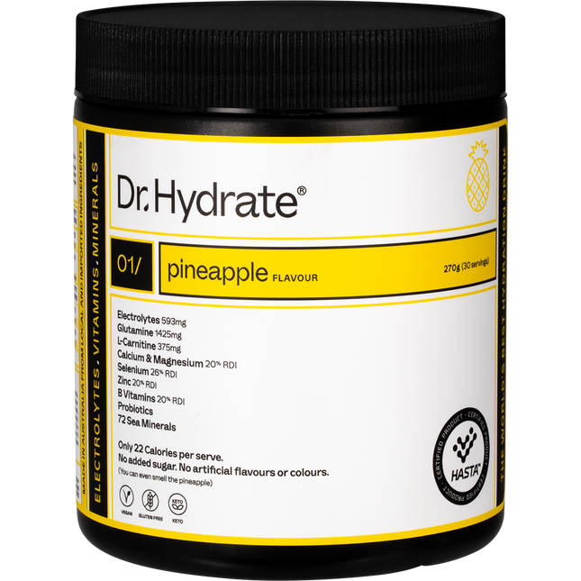 Dr. Hydrate All-In-One Hydration Drink Hasta Cert Pineapple