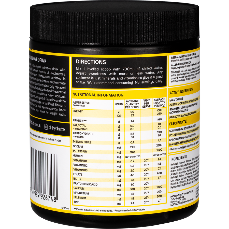 Dr. Hydrate All-In-One Hydration Drink Hasta Cert Pineapple