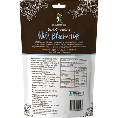 Wild Blueberries Dark Chocolate