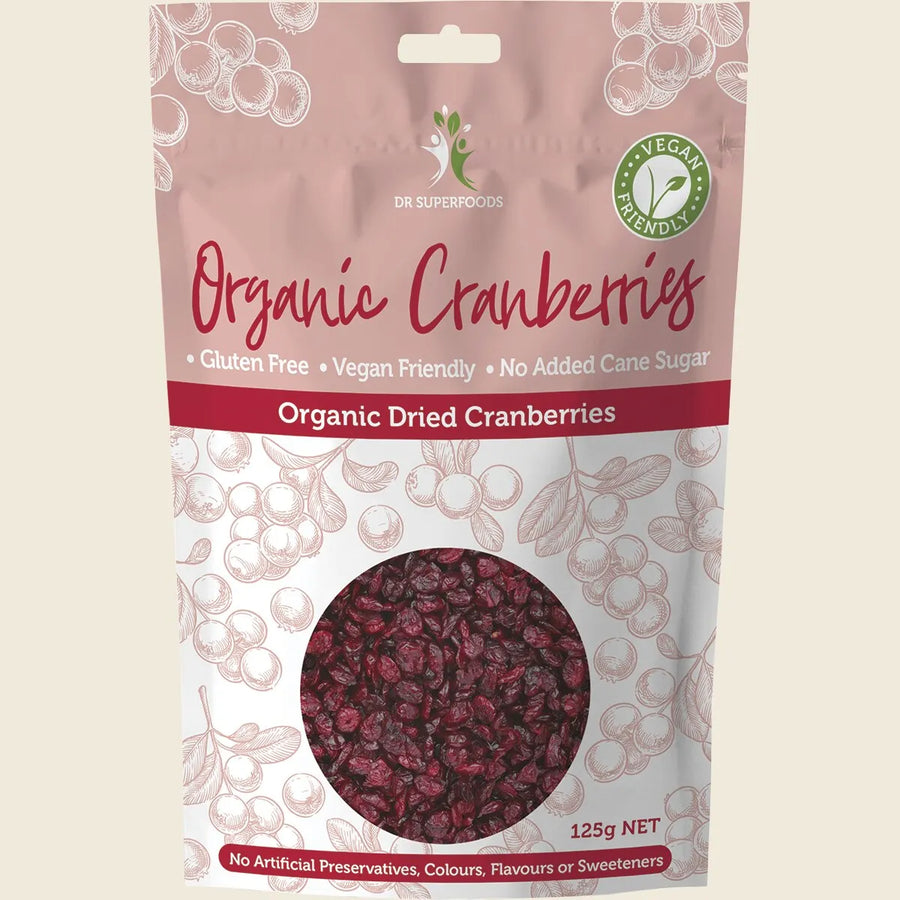 Dr Superfoods Dried Cranberries Organic 125g
