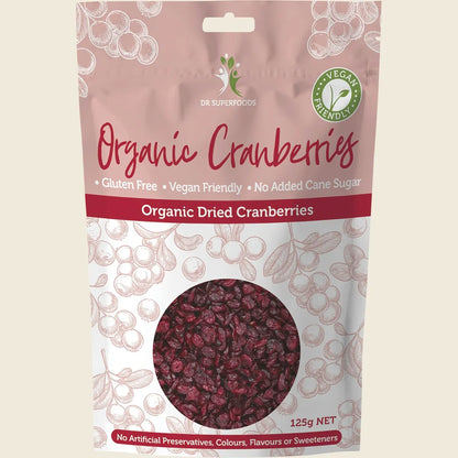 Dr Superfoods Dried Cranberries Organic 125g