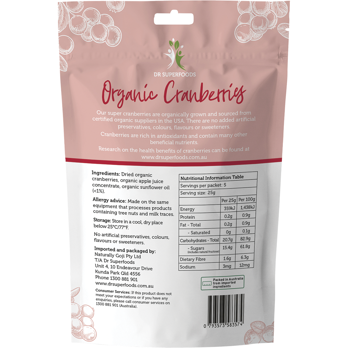 Dried Cranberries Organic