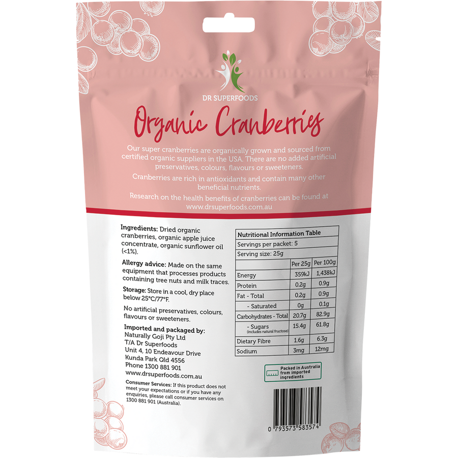 Dried Cranberries Organic