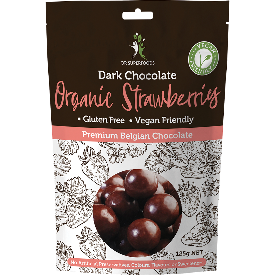 Strawberries Organic Dark Chocolate