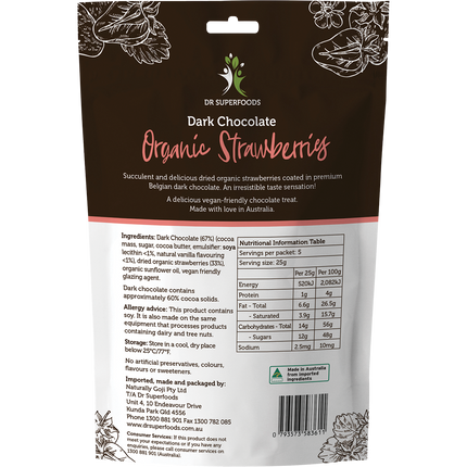 Strawberries Organic Dark Chocolate