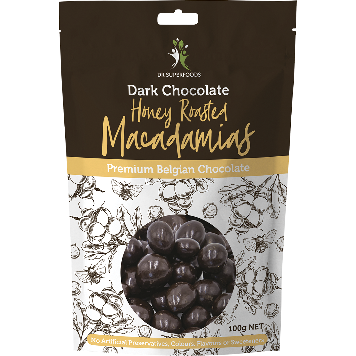 Honey Roasted Macadamias Dark Chocolate