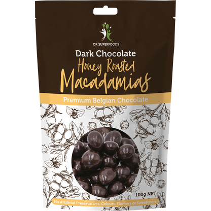 Honey Roasted Macadamias Dark Chocolate