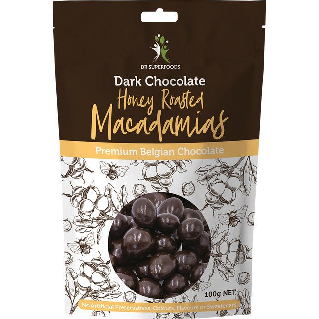 Honey Roasted Macadamias Dark Chocolate