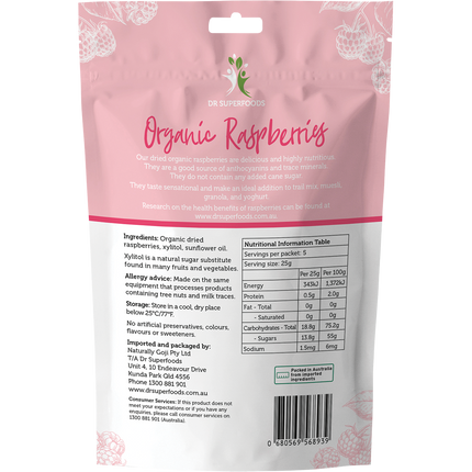 Dried Raspberries Organic