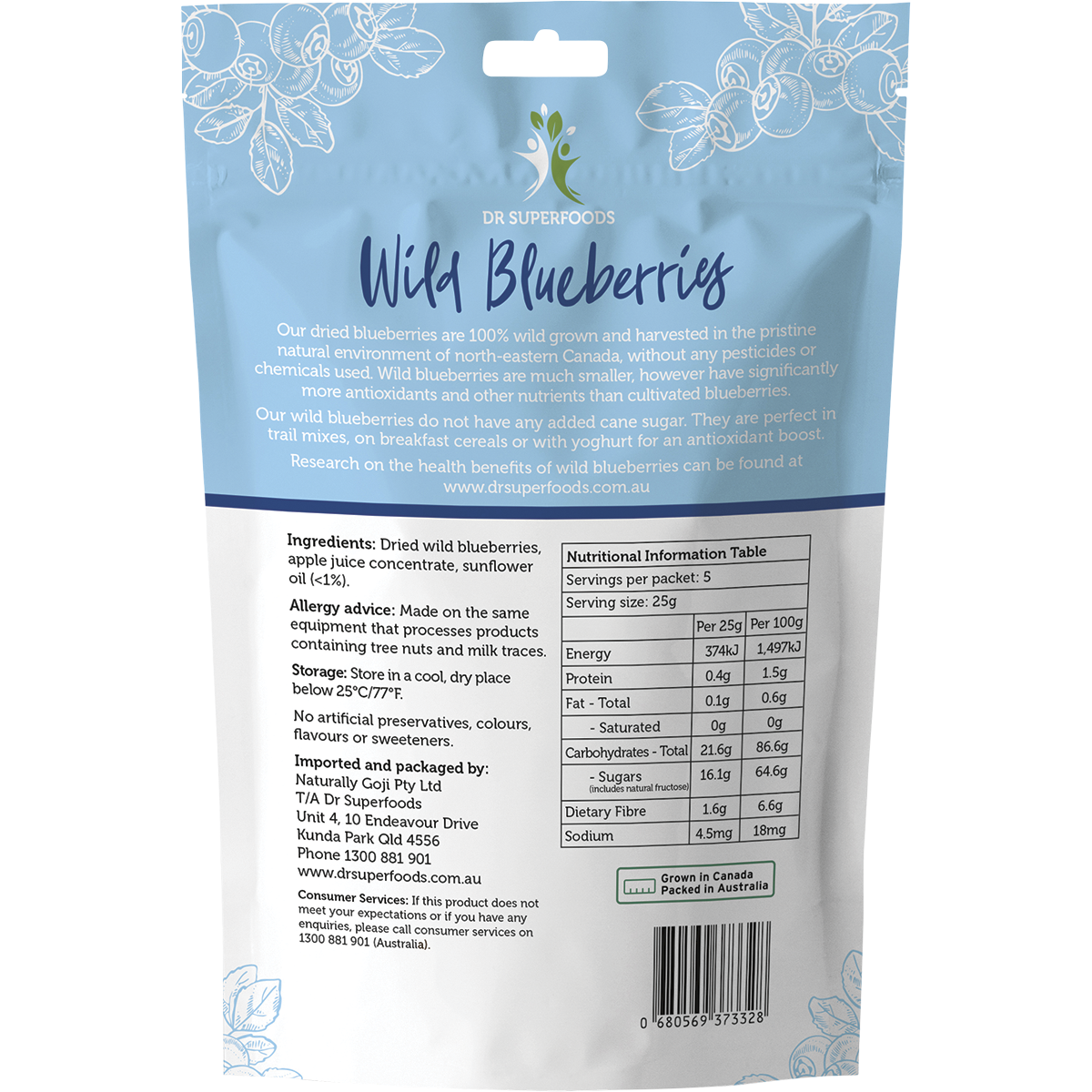 Dried Wild Blueberries