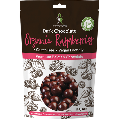 Raspberries Organic Dark Chocolate