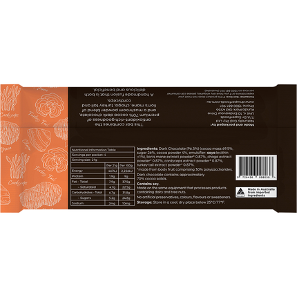 Dr Superfoods Dark Chocolate Bar Peak Performance